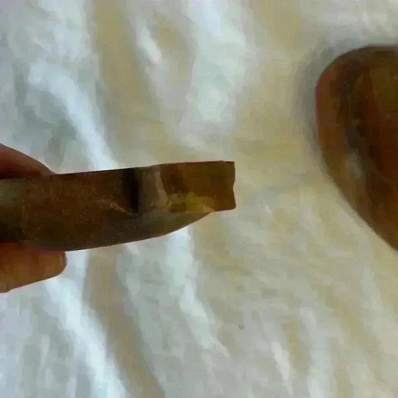 Vtg Mid Century Modern Monkey Pod Wood Leaf Dish Decorative Bowl set - Picture 5 of 5